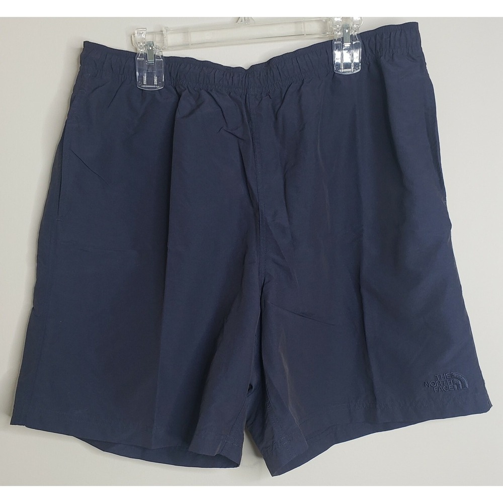 The North Face Shorts Mens Size XL Flat Front Navy Blue Zip Pocket 34x7